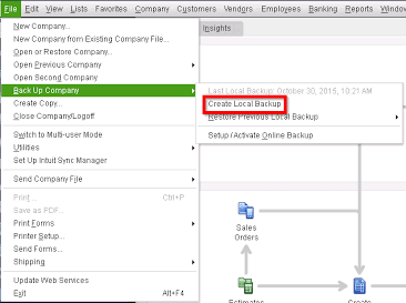 Image showing Backup company file
