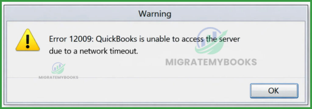 QuickBooks Error 12009