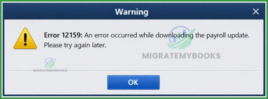 QuickBooks Error 12159