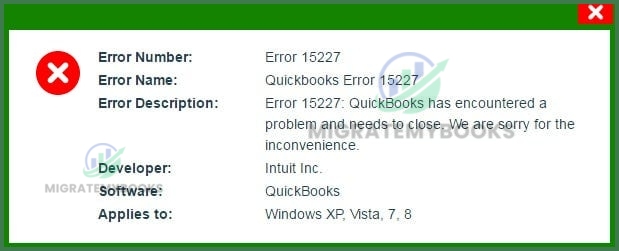QuickBooks Error 15227