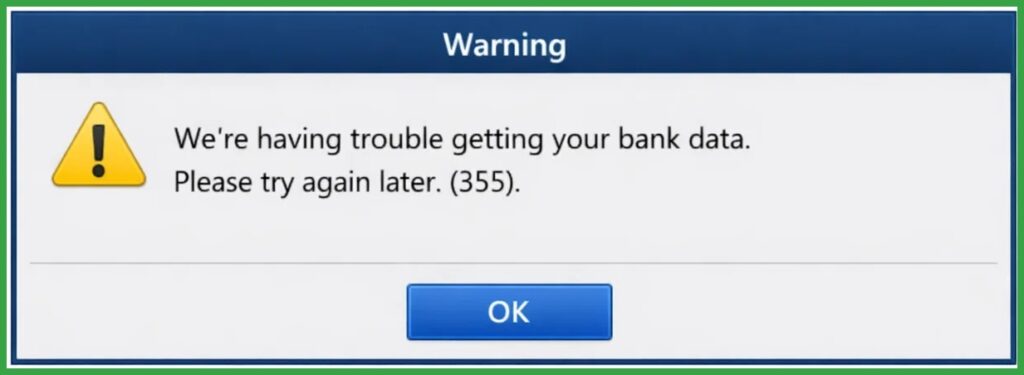 QuickBooks Error 355
