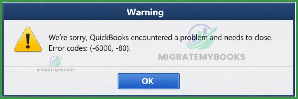 QuickBooks Error -6000, -80