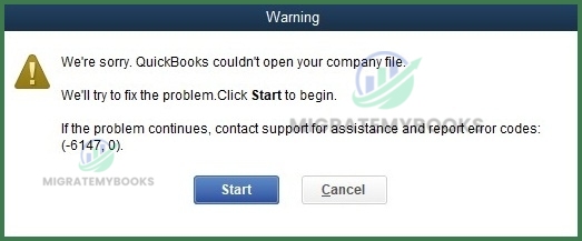 QuickBooks Error -6147, 0