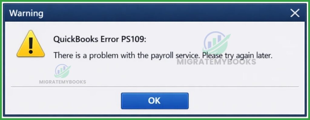 QuickBooks Error PS109