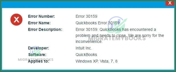 QuickBooks Error 30159