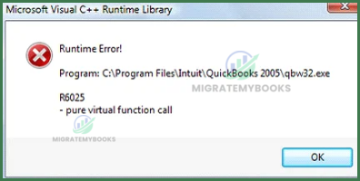 QuickBooks Runtime Error R6025