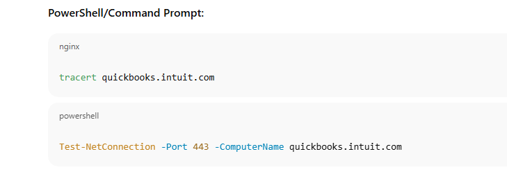 Test-NetConnection -Port 443 option