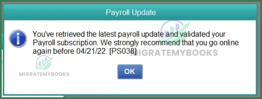 QuickBooks Error PS038