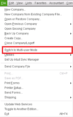 QuickBooks Error 12031: How to Fix Payroll and Update Issues 6 Image showing Switch to Single-user Mode.
