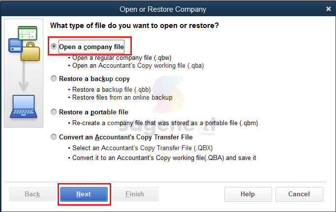 QuickBooks Error 6177: Quick solution to Path Access Issues 1 Open or restore company file