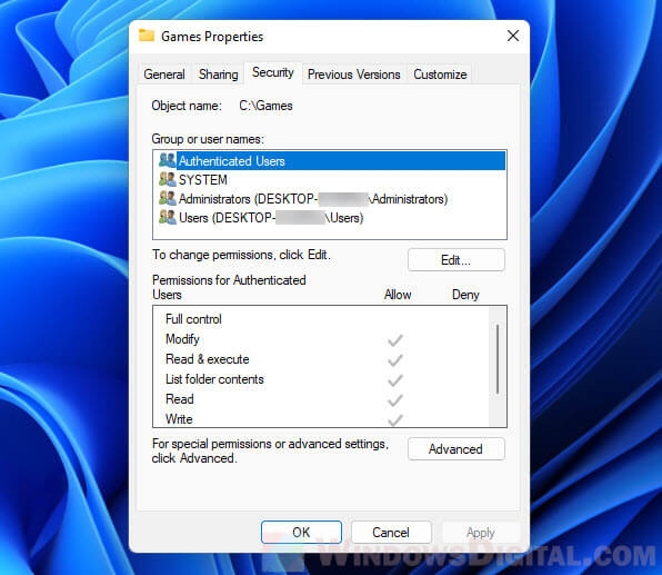 Properties of App