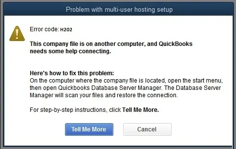 QuickBooks Error H202: Multi‑User Connection Failure 1 Quickbooks Error H202