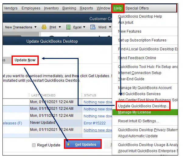 Resolving QuickBooks Error 15240 During Updates 4 Update QuickBooks Desktop.