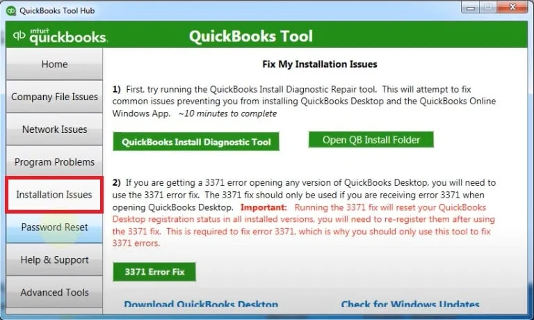 QuickBooks Error 1904 – Windows Component Dependency 3 Install Diagnostic Tool