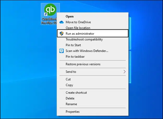 Complete Guide to Resolving QuickBooks Error 1606 on Windows 10 & 11 2 Run as Administrator