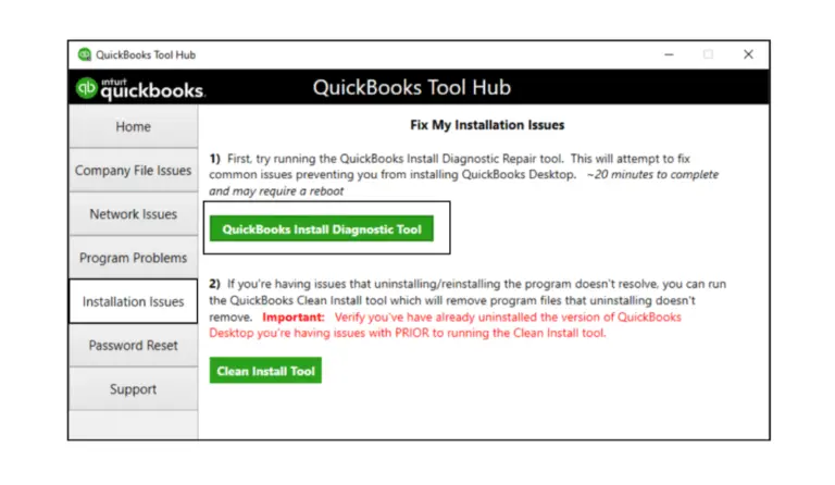 Complete Guide to Resolving QuickBooks Error 1606 on Windows 10 & 11 3 QuickBooks Install Diagnostic Tool