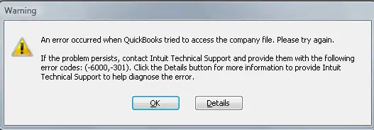 QuickBooks Error -6000 -301 Access Error 1 Quickbooks error -6000, -301