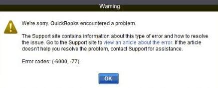QuickBooks Error -6000 -77