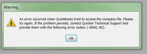 QuickBooks Error -6000 -82 