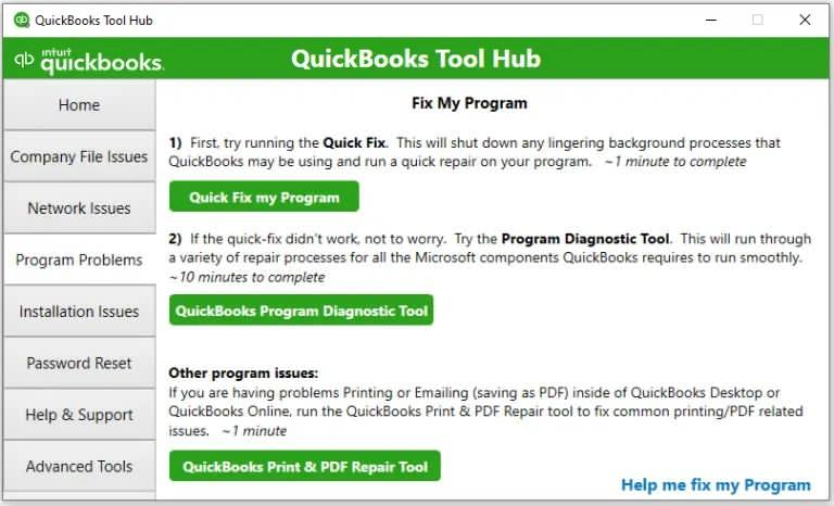 Quickbooks tool hub