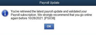 Quickbooks Payroll Error PS033