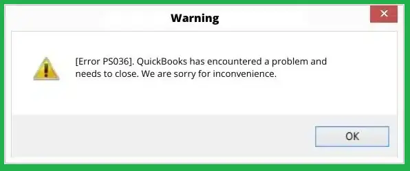 QuickBooks Payroll Error PS036 Subscription Verification 1 QuickBooks Payroll Error PS036