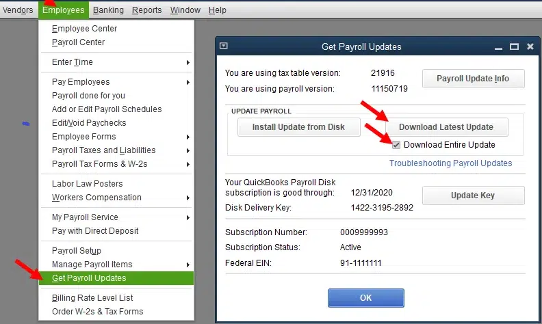 Resolve QuickBooks Error PS038 – Stuck Paychecks and Update Failures 5 Download Entire Update