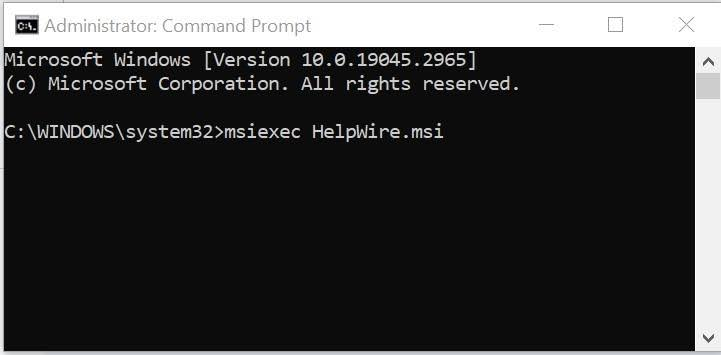 QuickBooks Error 1935: Causes and Fixes for Installation Errors 5 Image showing Administration Command Prompt.
